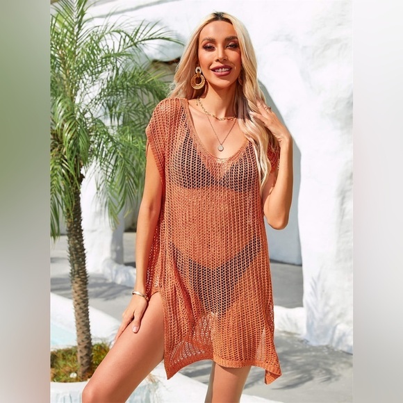 Sunshine Boulevard Open Stitch Cover-Up - Picture 1 of 4